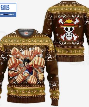 Luffy Gomu Gomu One Piece Anime Ugly Christmas Sweater