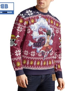 Luffy Snake Man One Piece Anime Christmas Custom Knitted 3D Sweater