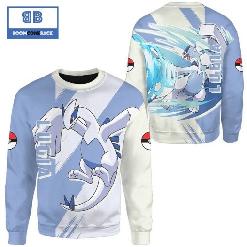 Lugia Pokemon Anime Christmas 3D Sweatshirt