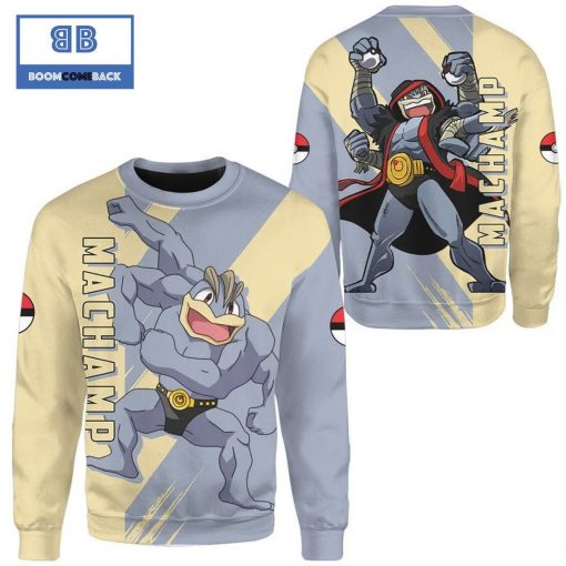 Machamp Pokemon Anime Christmas 3D Sweatshirt