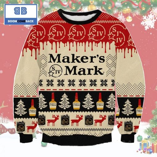 Makers Mark Drinking Christmas 3D Sweater