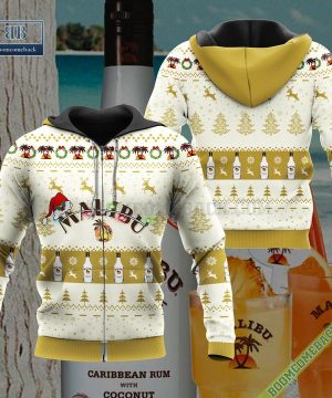 malibu rum santa hat christmas ugly christmas sweater hoodie zip hoodie bomber jacket 3 Y6liq