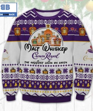 Malt Whiskey Crown Royal The Happiest Dink On Earth Christmas 3D Sweater