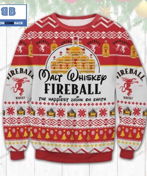 malt whiskey fireball cinnamon whisky the happiest dink on earth christmas 3d sweater 2 WI0oN