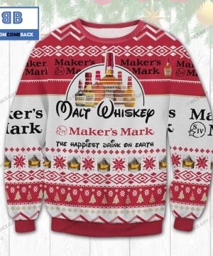 Malt Whiskey Maker’s Mark The Happiest Dink On Earth Christmas Ugly Sweater