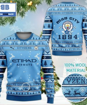 Manchester City FC Since 1894 3D Christmas Ugly Sweater