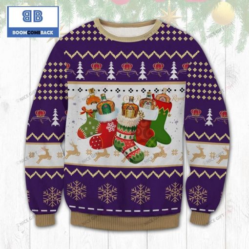 Many Crown Royal Whiskey Christmas Pattern Custom 3D Sweater