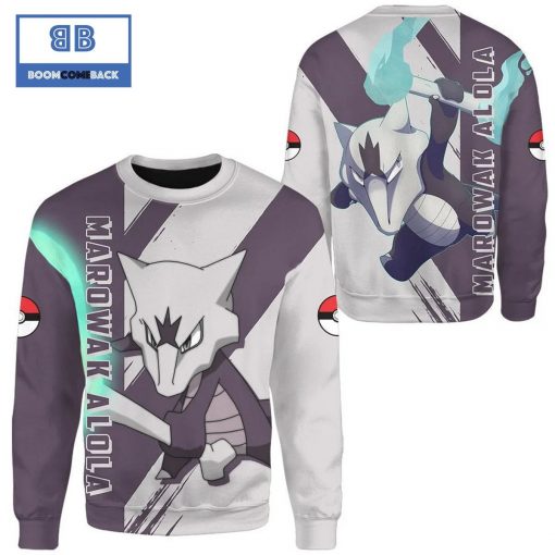 Marowak Alola Pokemon Anime Christmas 3D Sweatshirt