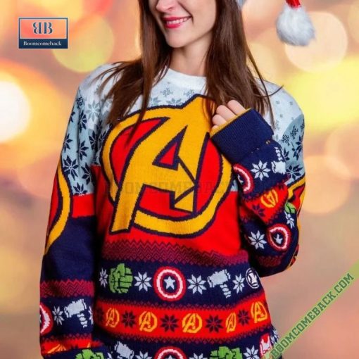 Marvel Avengers Assemble 3D Ugly Christmas Sweater Gift For Adult And Kid