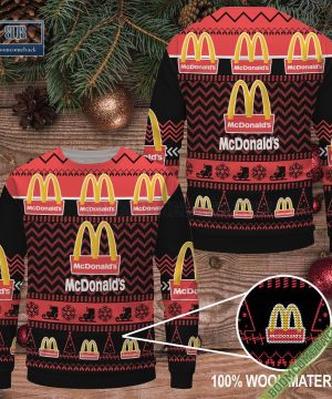 McDonald’s Logo Pattern Ugly Christmas Sweater