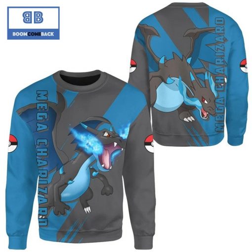 Mega Charizard Pokemon Anime 3d Sweatshirt