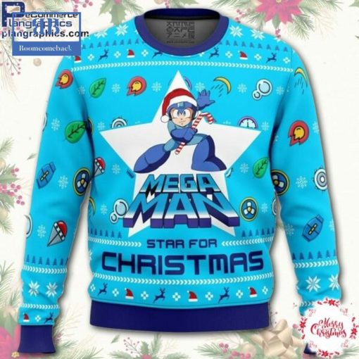 Mega Man Star For Christmas Ugly Christmas Sweater