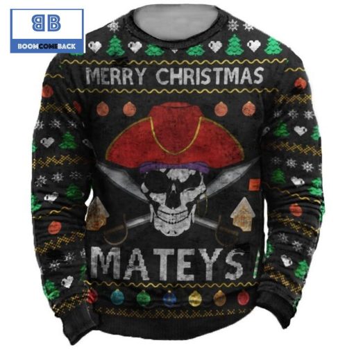 Merry Christmas Pirates Mateys Christmas Fun Sweater