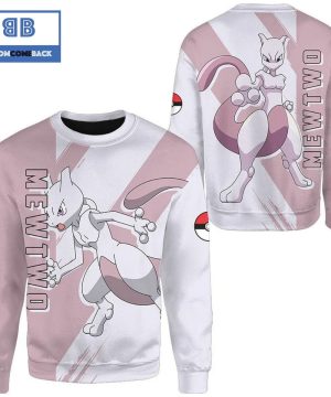 Mewtwo Pokemon Anime Christmas 3D Sweatshirt