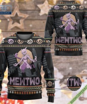 mewtwo pokemon psychic kaiju ugly christmas sweater 3 EKUli