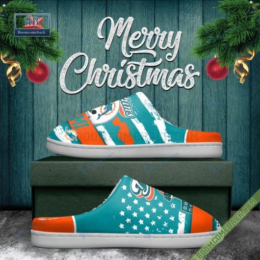 Miami Dolphins Christmas Indoor Slippers