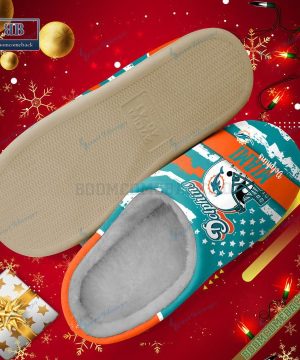 Miami Dolphins Christmas Indoor Slippers