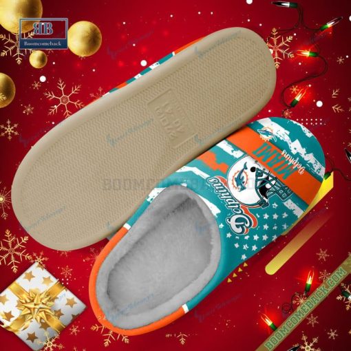 Miami Dolphins Christmas Indoor Slippers