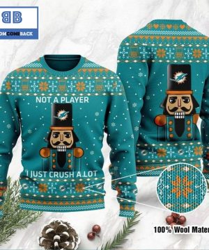 Miami Dolphins Not A Player I Just Crush Alot Ugly Christmas Sweater