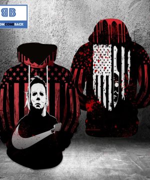 Michael Myers American Flag Halloween 3D Hoodie