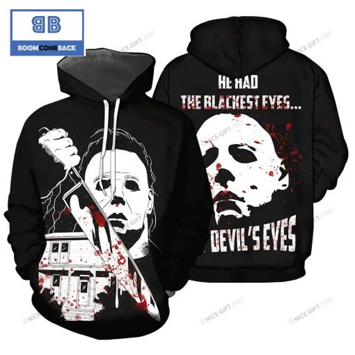 Michael Myers He Had The Blackest Eyes Halloween 3D Hoodie