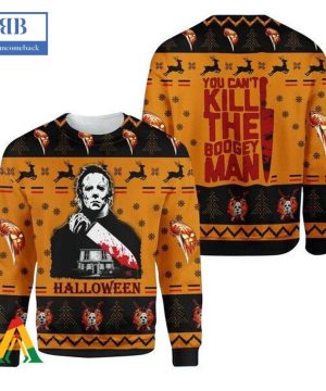 michael myers you cant kill the bogeyman ugly christmas sweater 3 MiVij