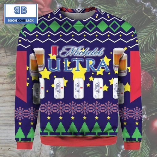 Michelob Ultra Beer Can Ugly Christmas Sweater