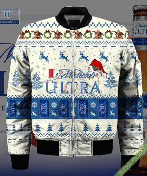 michelob ultra santa hat christmas ugly christmas sweater hoodie zip hoodie bomber jacket 4 Ea156