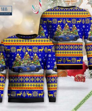 Michigan State Police Dodge Charger Ugly Christmas Sweater