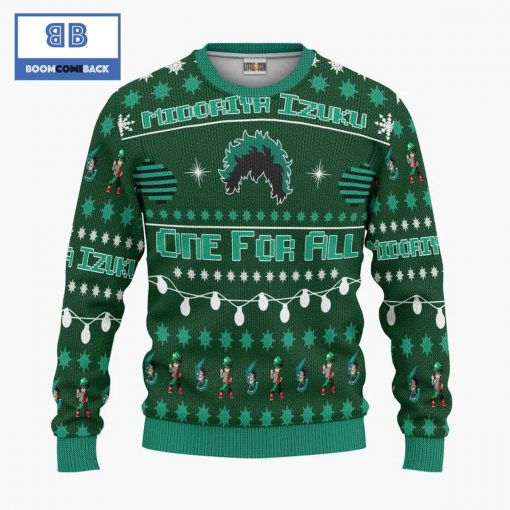 Midoriya Izuku My Hero Academia Anime Christmas Custom Knitted 3D Sweater