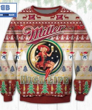 miller high life beer 3d ugly sweater 4 JbV8R