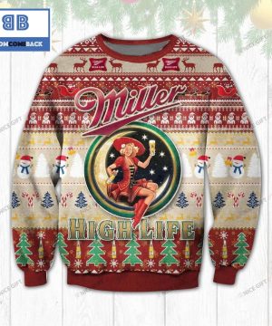 Miller High Life Beer Christmas Ugly Sweater