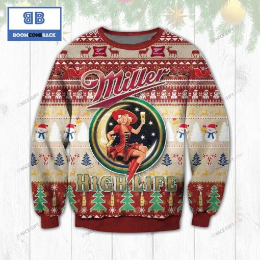 Miller High Life Beer Christmas Ugly Sweater