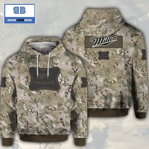 Miller High Life Camouflage 3D Hoodie