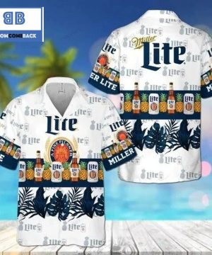 Miller Lite Beer Pineapple Hawaiian Shirt