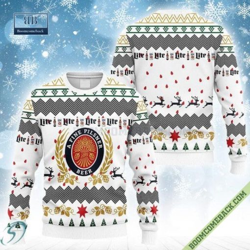 Miller Lite Breezy Christmas Ugly Sweater