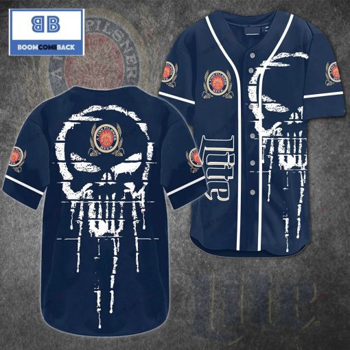 Miller Lite Skull Baseball Jersey