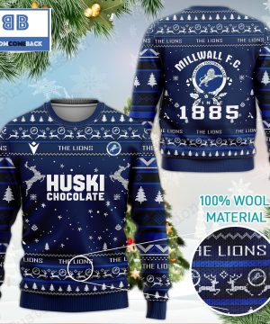 Millwall FC Since 1885 3D Ugly Christmas Sweater