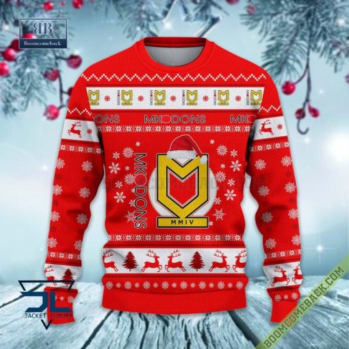 Milton Keynes Dons FC Trending Ugly Christmas Sweater