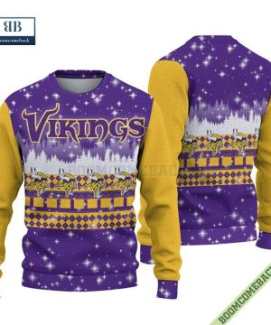 Minnesota Vikings Christmas Forrest Ugly Sweater Jumper