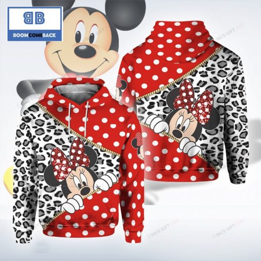 Minnie Disney Cheetah 3D Hoodie