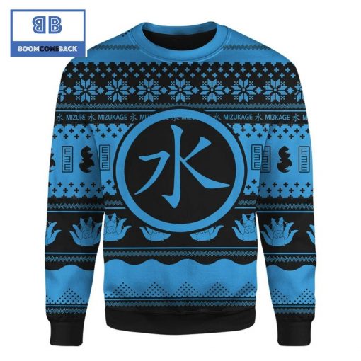 Mizukage Naruto Anime Custom Imitation Knitted Ugly Christmas Sweater