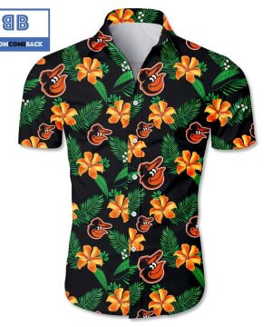 MLB Baltimore Orioles Tropical Flower Hawaiian Shirt