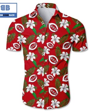 MLB Cincinnati Reds Tropical Flower Hawaiian Shirt