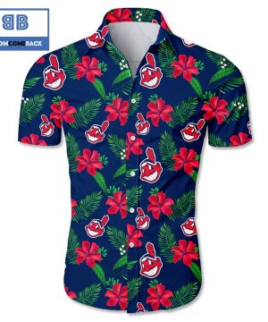 MLB Cleveland Indians Tropical Flower Hawaiian Shirt