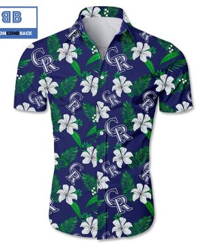 MLB Colorado Rockies Tropical Flower Hawaiian Shirt