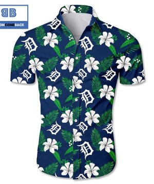 MLB Detroit Tigers Tropical Flower Hawaiian Shirt