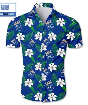 MLB Kansas City Royals Tropical Flower Hawaiian Shirt