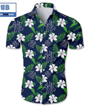 MLB New York Yankees Tropical Flower Hawaiian Shirt