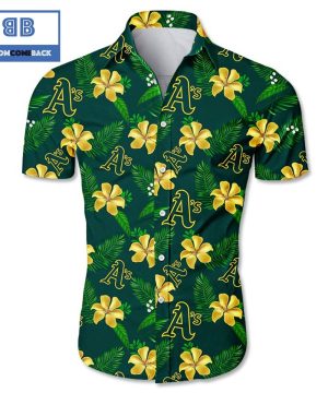 MLB Oakland Athletics Tropical Flower Hawaiian Shirt